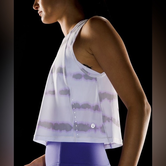 lululemon athletica Tops - Lululemon Sculpt Cropped Tank Top
Transverse Lilac Multi / White